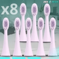 Szczoteczka elektryczna soniczna dla dzieci + 4 tryby + 8 końcówek (Fioletowa)