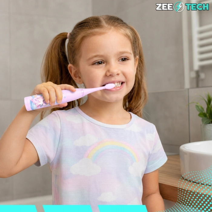 Szczoteczka elektryczna dla dzieci do zębów soniczna 4 tryby + 8 końcówek