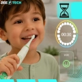 Szczoteczka elektryczna soniczna dla dzieci + 4 tryby + 8 końcówek (Niebieska)