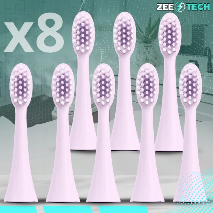 Szczoteczka elektryczna soniczna dla dzieci + 4 tryby + 8 końcówek (Niebieska)