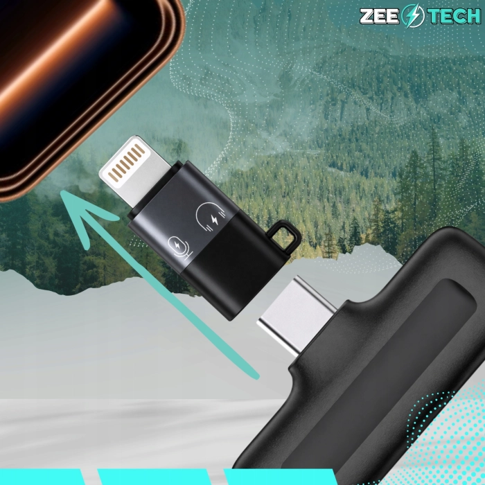 Mikrofon bezprzewodowy krawatowy Bluetooth do telefonu iPhone USB-C