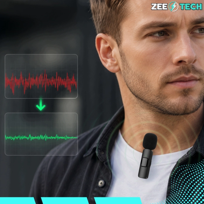 Zestaw 2x mikrofon bezprzewodowy krawatowy Bluetooth do telefonu iPhone