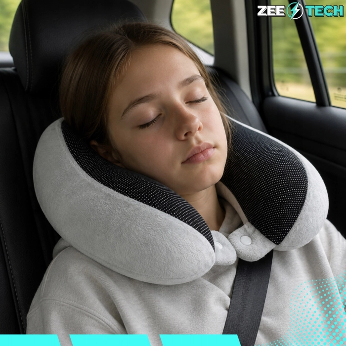 Poduszka podróżna na szyję Memory Foam – rogal turystyczny do samolotu i samochodu