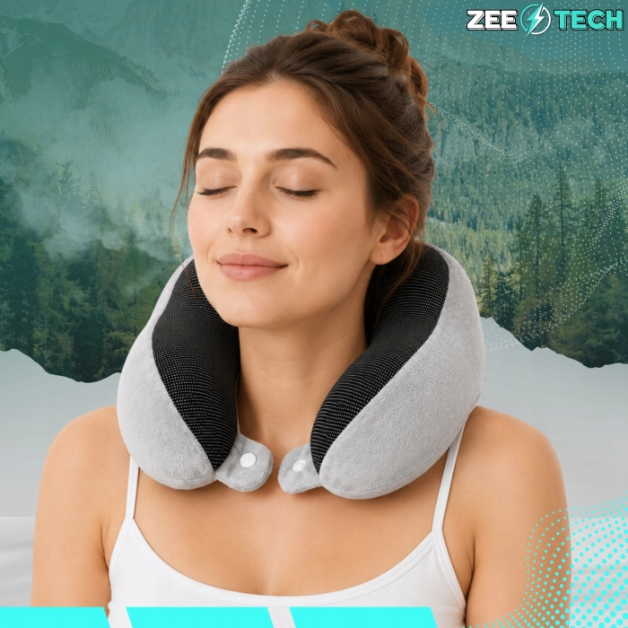 Poduszka podróżna na szyję Memory Foam – rogal turystyczny do samolotu i samochodu