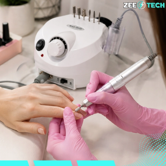 Profesjonalna frezarka do paznokci 65W z zestawem frezów – manicure i pedicure