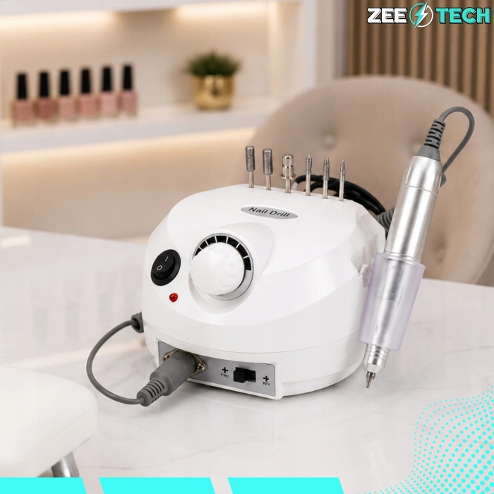 Profesjonalna frezarka do paznokci 65W z zestawem frezów – manicure i pedicure