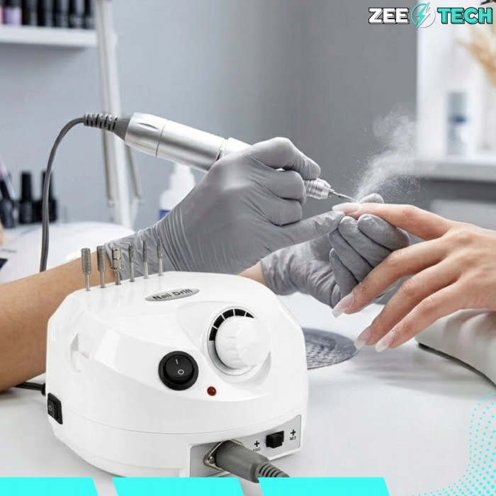 Profesjonalna frezarka do paznokci 65W z zestawem frezów – manicure i pedicure