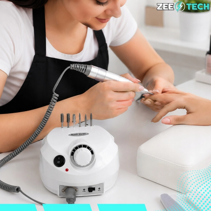 Profesjonalna frezarka do paznokci 65W z zestawem frezów – manicure i pedicure