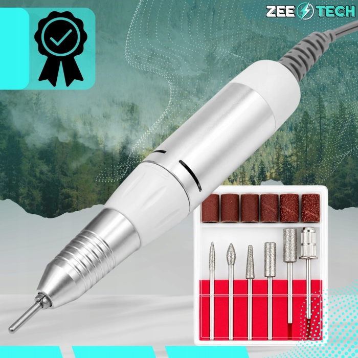 Profesjonalna frezarka do paznokci 65W z zestawem frezów – manicure i pedicure