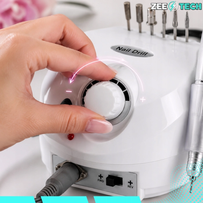 Profesjonalna frezarka do paznokci 65W z zestawem frezów – manicure i pedicure