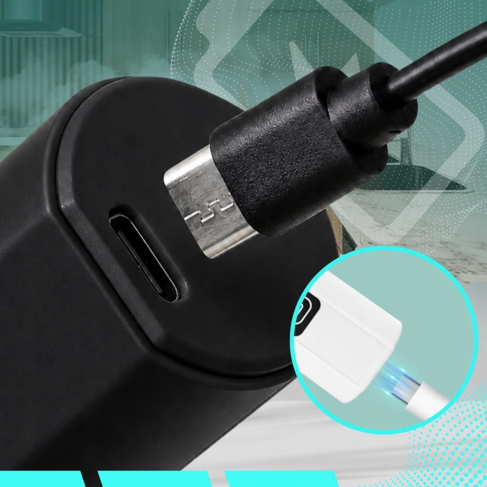 Spieniacz do mleka elektryczny USB 2w1 – mocny ubijacz do kawy, 3 tryby pracy (czarny)
