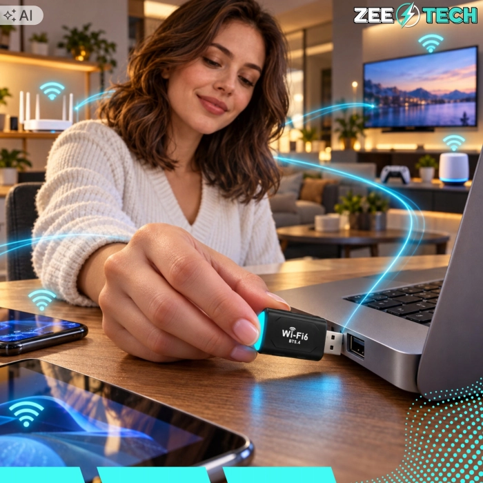 Karta sieciowa USB WiFi 6 - adapter Bluetooth 5.4 900 Mbps 5 GHz