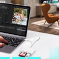 Czytnik kart pamięci SD MicroSD TF 3w1 USB 3.0 - Lightning USB-C
