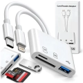 Czytnik kart pamięci SD MicroSD TF 3w1 USB 3.0 - Lightning USB-C