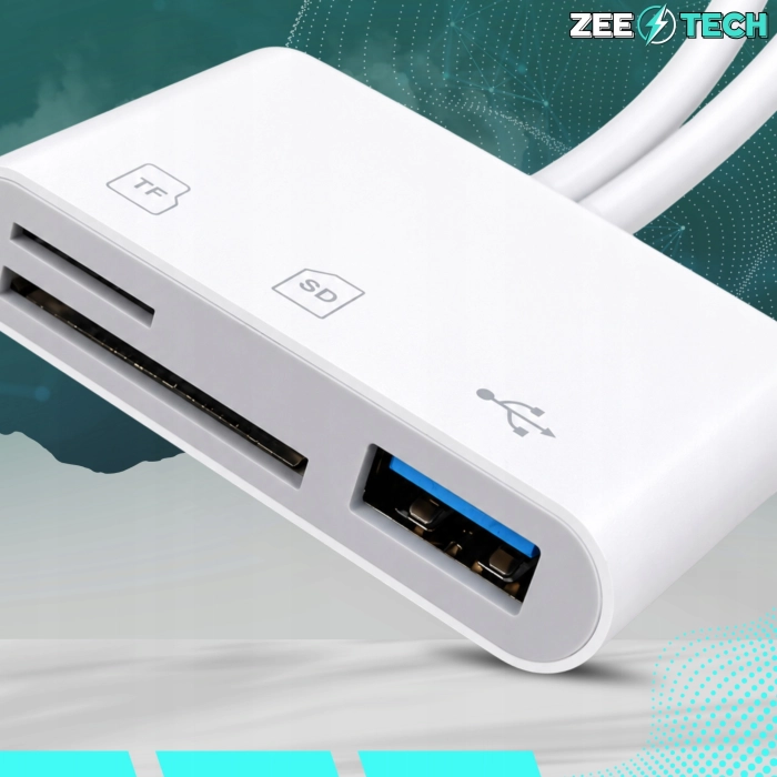 Czytnik kart pamięci SD MicroSD TF 3w1 USB 3.0 - Lightning USB-C
