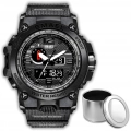Zegarek męski SMAEL Z15 z datownikiem i alarmem - wojskowy, sportowy + Pudełko (Czarny)
